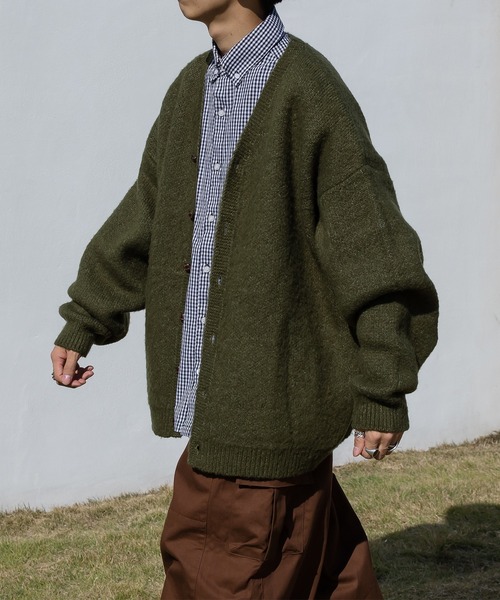 kutir（クティール）の「アソート起毛カーディガン（カーディガン/ボレロ・メンズ・レオパード/オレンジ/イエロー/カーキ/ダークパープル・MEDIUM/LARGE）」の12枚目の写真