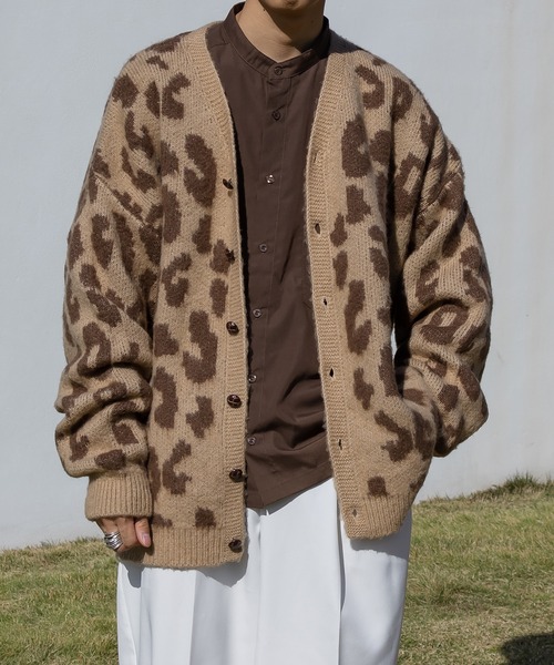 kutir（クティール）の「アソート起毛カーディガン（カーディガン/ボレロ・メンズ・レオパード/オレンジ/イエロー/カーキ/ダークパープル・MEDIUM/LARGE）」の11枚目の写真