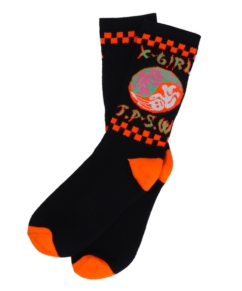 X-girl（エックスガール）の「YIN YANG BUNNY RIB SOCKS（ソックス/靴下・レディース・ホワイト/ブラック・ONE SIZE）」の11枚目の写真