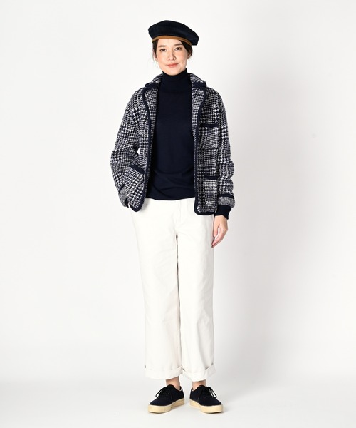 45R(フォーティファイブアール)の「シェットランドニットの908チロリアンジャケット(テーラードジャケット・レディース・カーキ/ネイビー・SMALL)」の9枚目の写真