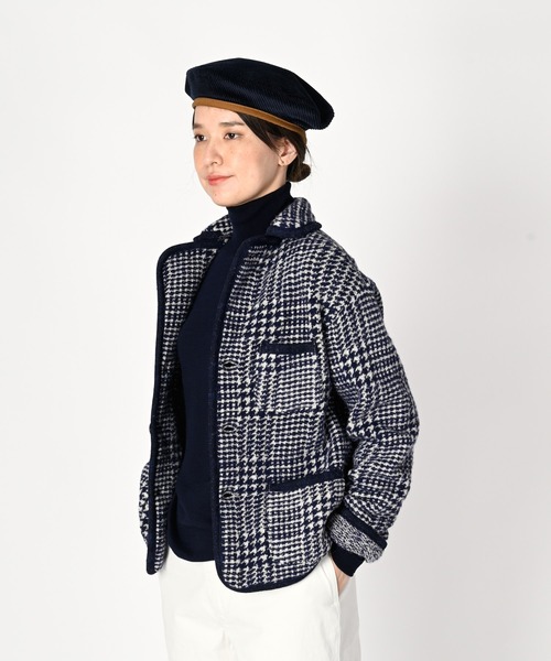 45R(フォーティファイブアール)の「シェットランドニットの908チロリアンジャケット(テーラードジャケット・レディース・カーキ/ネイビー・SMALL)」の19枚目の写真