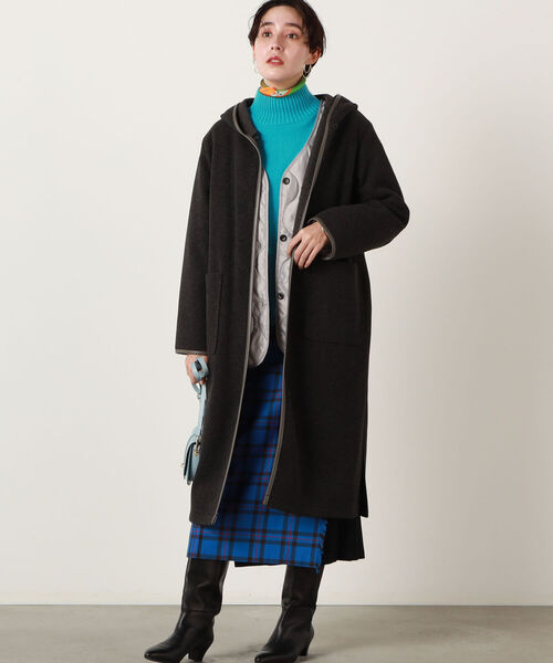 NOLLEY’S(ノーリーズ)の「◇【WEB限定】T/Rカットメルトンコート(その他アウター・レディース・チャコールグレー/ベージュ/ブラウン・FREE)」の20枚目の写真