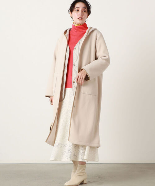 NOLLEY’S(ノーリーズ)の「◇【WEB限定】T/Rカットメルトンコート(その他アウター・レディース・チャコールグレー/ベージュ/ブラウン・FREE)」の14枚目の写真
