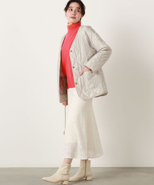 NOLLEY’S(ノーリーズ)の「◇【WEB限定】T/Rカットメルトンコート(その他アウター・レディース・チャコールグレー/ベージュ/ブラウン・FREE)」の12枚目の写真