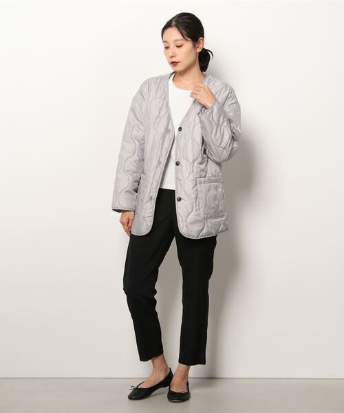 NOLLEY’S(ノーリーズ)の「◇【WEB限定】T/Rカットメルトンコート(その他アウター・レディース・チャコールグレー/ベージュ/ブラウン・FREE)」の10枚目の写真