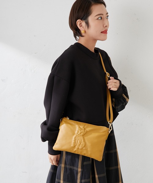 IO PELLE（イオペレ）の「【IOPELLE（イオペレ）】別注トラショルダーバッグ（ショルダーバッグ・レディース・ネイビー/マスタード・FREE）」の5枚目の写真