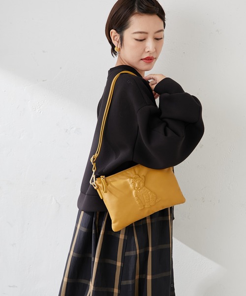 IO PELLE（イオペレ）の「【IOPELLE（イオペレ）】別注トラショルダーバッグ（ショルダーバッグ・レディース・ネイビー/マスタード・FREE）」の9枚目の写真