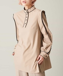 A de a.v.v | 配色パイピングハイネックブラウス(シャツ/ブラウス)