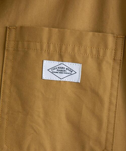 coen（コーエン）の「C.H.Wショップコート（ステンカラーコート・メンズ・ネイビー/コバルトブルー/マスタード・SMALL/MEDIUM/LARGE/X-LARGE）」の6枚目の写真