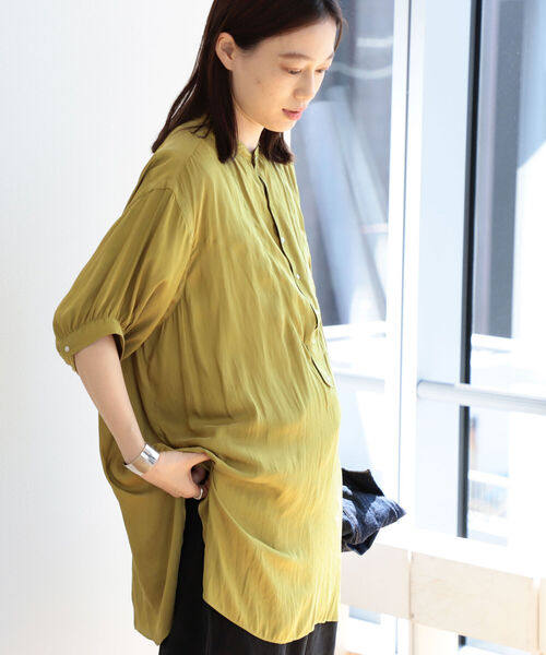 BEAMS BOY（ビームスボーイ）の「BEAMS BOY / サテン ユーロ ヴィンテージ ショートスリーブ シャツ（シャツ/ブラウス・レディース・ライラック/イエロー系その他・ONE SIZE）」の3枚目の写真