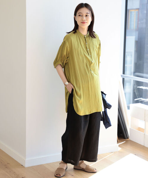 BEAMS BOY（ビームスボーイ）の「BEAMS BOY / サテン ユーロ ヴィンテージ ショートスリーブ シャツ（シャツ/ブラウス・レディース・ライラック/イエロー系その他・ONE SIZE）」の5枚目の写真