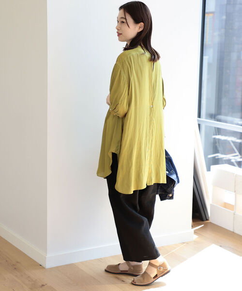 BEAMS BOY（ビームスボーイ）の「BEAMS BOY / サテン ユーロ ヴィンテージ ショートスリーブ シャツ（シャツ/ブラウス・レディース・ライラック/イエロー系その他・ONE SIZE）」の8枚目の写真