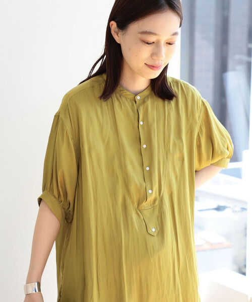 BEAMS BOY（ビームスボーイ）の「BEAMS BOY / サテン ユーロ ヴィンテージ ショートスリーブ シャツ（シャツ/ブラウス・レディース・ライラック/イエロー系その他・ONE SIZE）」の9枚目の写真