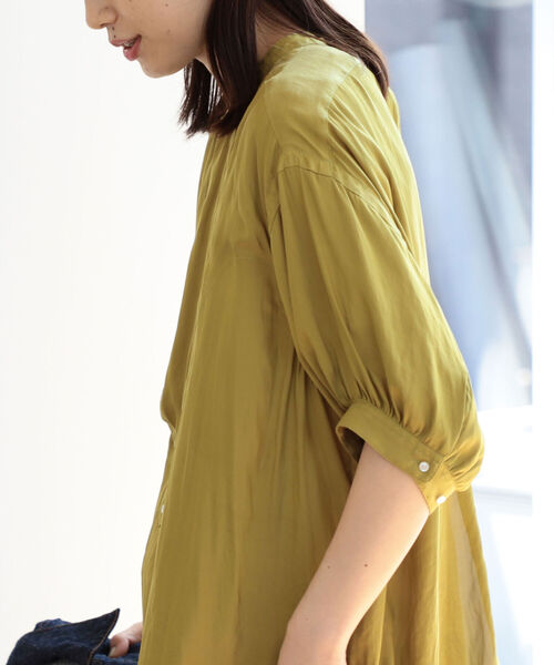 BEAMS BOY（ビームスボーイ）の「BEAMS BOY / サテン ユーロ ヴィンテージ ショートスリーブ シャツ（シャツ/ブラウス・レディース・ライラック/イエロー系その他・ONE SIZE）」の10枚目の写真