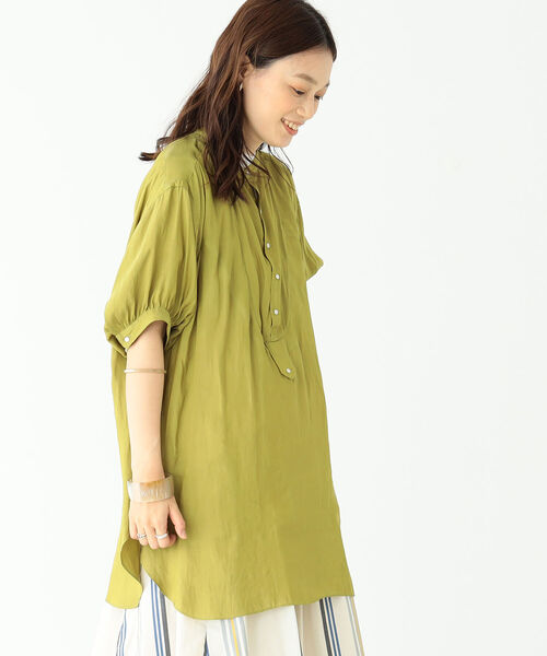 BEAMS BOY（ビームスボーイ）の「BEAMS BOY / サテン ユーロ ヴィンテージ ショートスリーブ シャツ（シャツ/ブラウス・レディース・ライラック/イエロー系その他・ONE SIZE）」の13枚目の写真