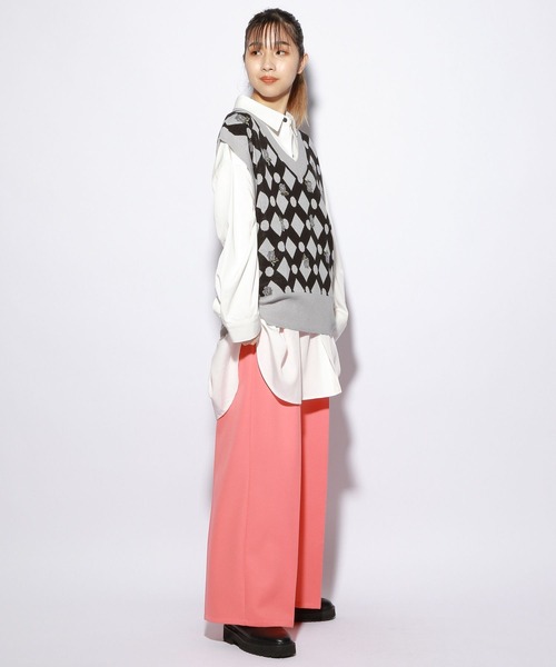 PBLIM（ページボーイリム）の「【PAGEBOYLIM】フラワーVネックベスト（ベスト・レディース・ブラック/グリーン・MEDIUM/LARGE）」の19枚目の写真