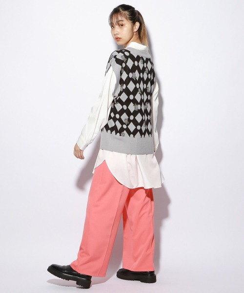 PBLIM（ページボーイリム）の「【PAGEBOYLIM】フラワーVネックベスト（ベスト・レディース・ブラック/グリーン・MEDIUM/LARGE）」の14枚目の写真