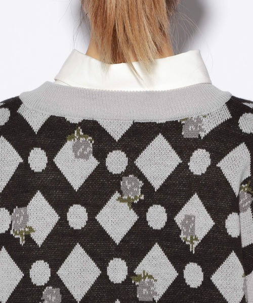 PBLIM（ページボーイリム）の「【PAGEBOYLIM】フラワーVネックベスト（ベスト・レディース・ブラック/グリーン・MEDIUM/LARGE）」の18枚目の写真