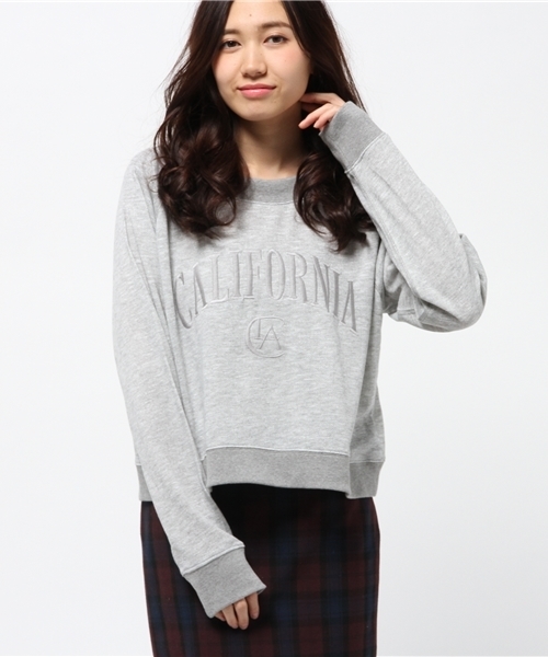 Kastane（カスタネ）の「【Kastane】CA刺繍裏毛プルオーバー（Tシャツ/カットソー・レディース・オフホワイト/ベビーピンク/グレー/ネイビー・FREE）」の15枚目の写真