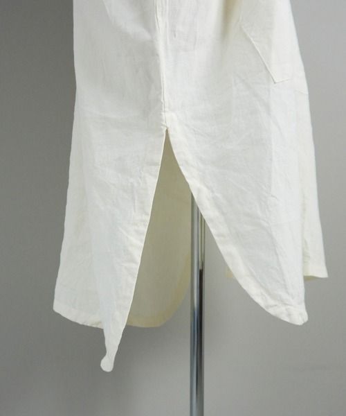 note et silence （ノートエシロンス）の「【 AMB100貨 】UNIV スタンドカラーポンチョジャケット（テーラードジャケット・レディース・ホワイト・SMALL/X-LARGE）」の4枚目の写真