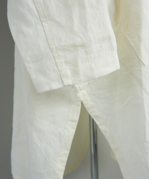 note et silence （ノートエシロンス）の「【 AMB100貨 】UNIV スタンドカラーポンチョジャケット（テーラードジャケット・レディース・ホワイト・SMALL/X-LARGE）」の13枚目の写真