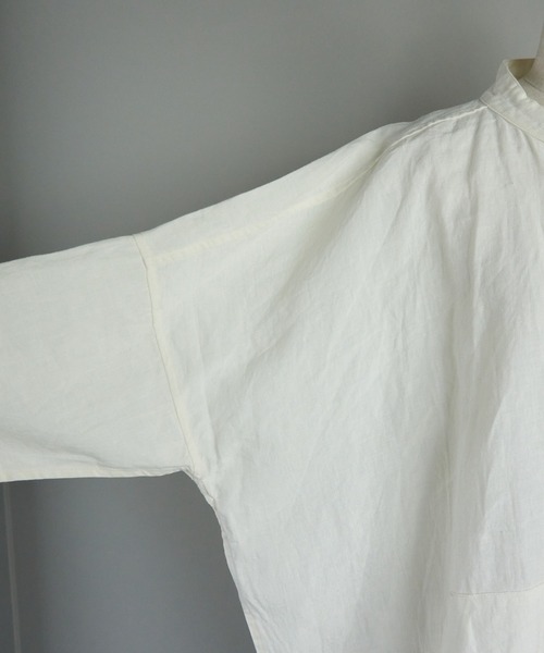 note et silence （ノートエシロンス）の「【 AMB100貨 】UNIV スタンドカラーポンチョジャケット（テーラードジャケット・レディース・ホワイト・SMALL/X-LARGE）」の15枚目の写真