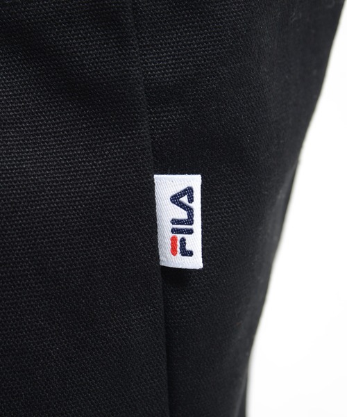 FILA（フィラ）の「【FILA/フィラ】筆記体ロゴ刺繍 キャンバス トートバッグ ショルダーバッグ 大容量 25L（トートバッグ・レディース・ブラック/ベージュ/オフホワイト/オリーブ・FREE）」の6枚目の写真