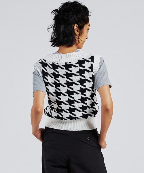 DOUBLE STANDARD CLOTHING(ダブルスタンダードクロージング)の「千鳥格子ショート丈ベスト(ベスト・レディース・その他1/その他2・FREE)」の5枚目の写真