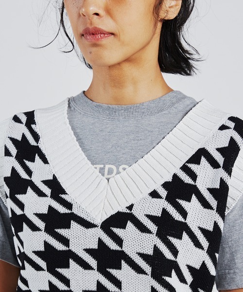 DOUBLE STANDARD CLOTHING(ダブルスタンダードクロージング)の「千鳥格子ショート丈ベスト(ベスト・レディース・その他1/その他2・FREE)」の6枚目の写真