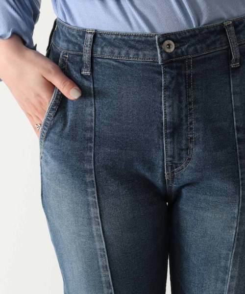 cepo（セポ）の「ビューティーフレアーデニムパンツ　アンクル丈（デニムパンツ・レディース・ブルー系2/ブルー系3/ブラック/ネイビー・S/M/L）」の8枚目の写真