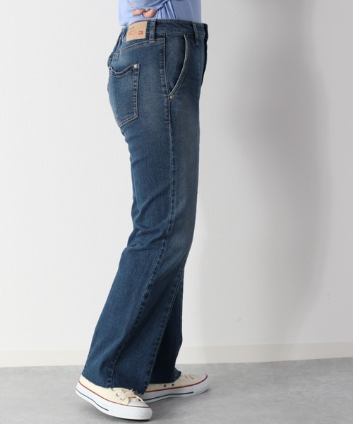 cepo（セポ）の「ビューティーフレアーデニムパンツ　アンクル丈（デニムパンツ・レディース・ブルー系2/ブルー系3/ブラック/ネイビー・S/M/L）」の6枚目の写真