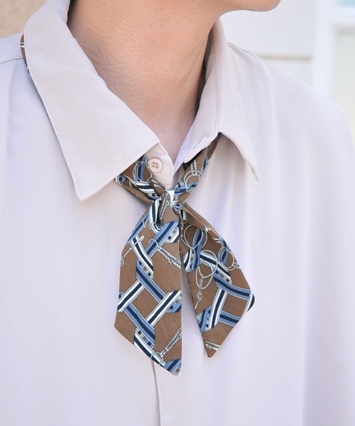 NILWAY（ニルウェイ）の「シルキーファブリック総柄スカーフ（バンダナ/スカーフ・メンズ・A/B/C/D/E/F/G/I/K/L/M/H/J/P/N/O/Q/S/T/R/U/V・FREE）」の10枚目の写真