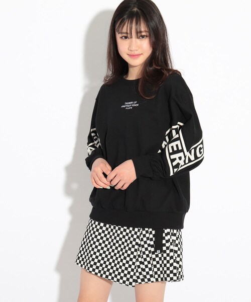 ロゴジャガード袖切り替えトップス スウェット Pink Latte ピンクラテ のファッション通販 Zozotown