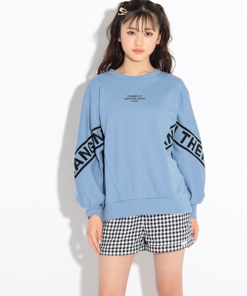 セール ロゴジャカード袖切り替えトップス スウェット Pink Latte ピンクラテ のファッション通販 Zozotown