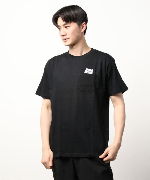 tone（トーン）の「【RIPNDIP/リップンディップ】LORD NERMAL POCKET TEE(UN)（Tシャツ/カットソー・メンズ・ブラック/グレー/オレンジ/ブルー・MEDIUM/X-LARGE/LARGE）」の2枚目の写真