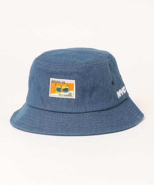 emesuelee（エメスーリー）の「ＮＹＣ ブルックリン ワッペン バケットハット（ハット・メンズ・ホワイト×ネイビー/ラベンダー/ネイビー/ネイビー系1・12cm/フリー）」の14枚目の写真