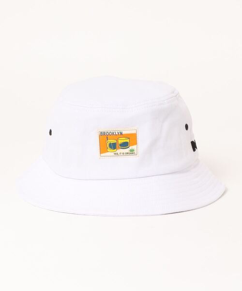 emesuelee（エメスーリー）の「ＮＹＣ ブルックリン ワッペン バケットハット（ハット・メンズ・ホワイト×ネイビー/ラベンダー/ネイビー/ネイビー系1・12cm/フリー）」の15枚目の写真