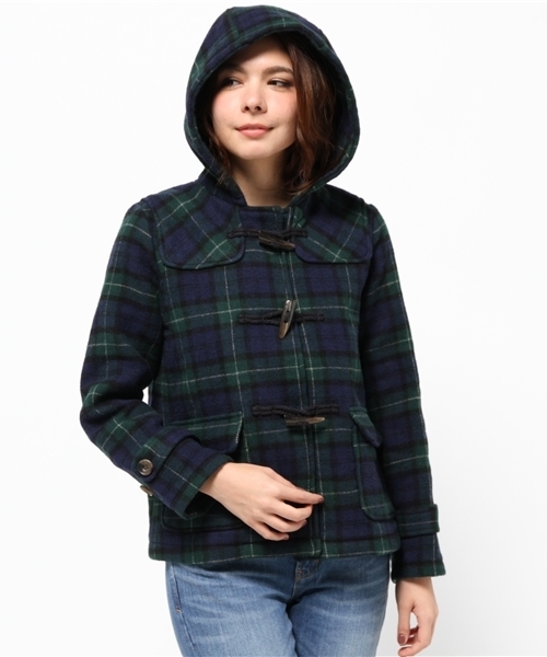 OUTLET(アウトレット)の「【Ciaopanic】Wチェックショートダッフルコート(ダッフルコート・レディース・チャコールグレー/ネイビー・FREE)」の13枚目の写真