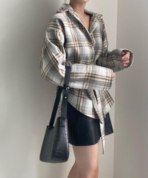 Girly Doll(ガーリードール)の「シャツ(シャツ/ブラウス・レディース・グレー/キャメル・F)」の7枚目の写真