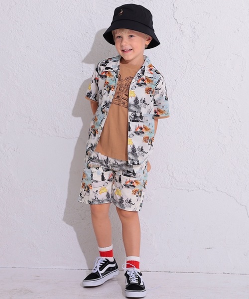 Ocean&Ground（オーシャン&グラウンド）の「カメハメハシャツ（90～140cm）（シャツ/ブラウス・キッズ・ネイビー/グリーン/マルチ/キナリ・120/100/140/110/90/130）」の7枚目の写真