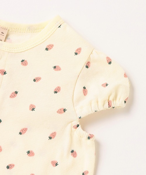 petit main（プティマイン）の「【弱酸性】いちご2WAYオール（ロンパース・キッズ・ライトピンク/アイボリー・50-70cm）」の8枚目の写真