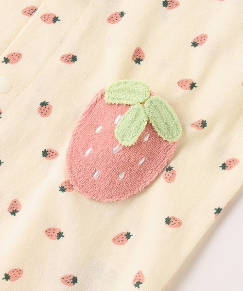petit main（プティマイン）の「【弱酸性】いちご2WAYオール（ロンパース・キッズ・ライトピンク/アイボリー・50-70cm）」の10枚目の写真