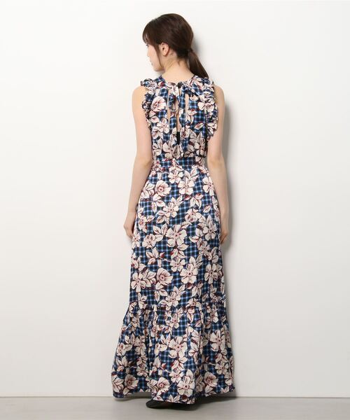 MAISON SCOTCH（メゾンスコッチ）の「プリント マキシワンピース【164756】（ワンピース・レディース・ブルー系その他・X-SMALL/SMALL）」の3枚目の写真