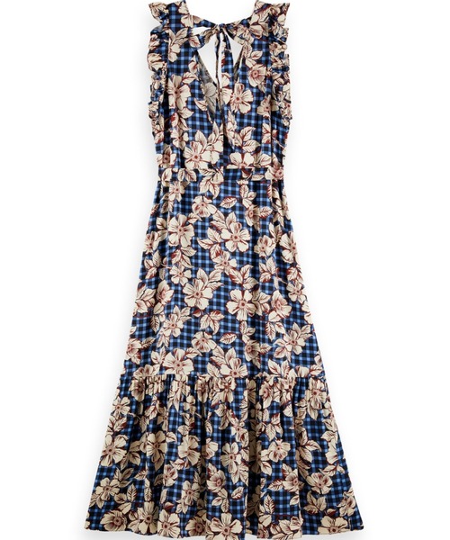 MAISON SCOTCH（メゾンスコッチ）の「プリント マキシワンピース【164756】（ワンピース・レディース・ブルー系その他・X-SMALL/SMALL）」の4枚目の写真