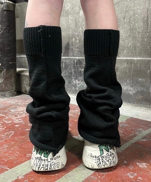 韓国ファッション XU エックスユー boots cut leg warmer ブーツカット レッグウォーマー