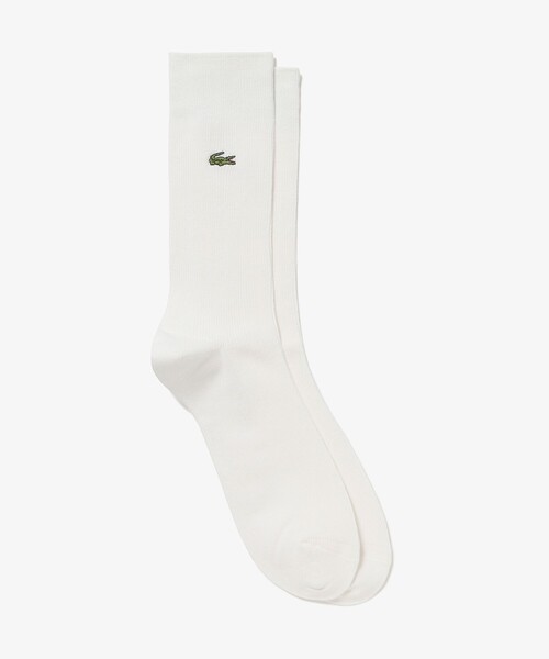 LACOSTE（ラコステ）の「クロックエンブレム1×1リブニットソックス（ソックス/靴下・メンズ・ブラック/ネイビー/杢グレー/ホワイト・27.0cm）」の2枚目の写真