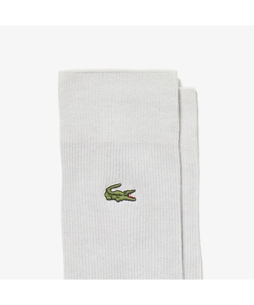 LACOSTE（ラコステ）の「クロックエンブレム1×1リブニットソックス（ソックス/靴下・メンズ・ブラック/ネイビー/杢グレー/ホワイト・27.0cm）」の5枚目の写真