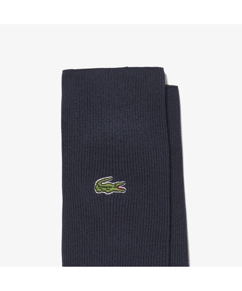 LACOSTE（ラコステ）の「クロックエンブレム1×1リブニットソックス（ソックス/靴下・メンズ・ブラック/ネイビー/杢グレー/ホワイト・27.0cm）」の6枚目の写真