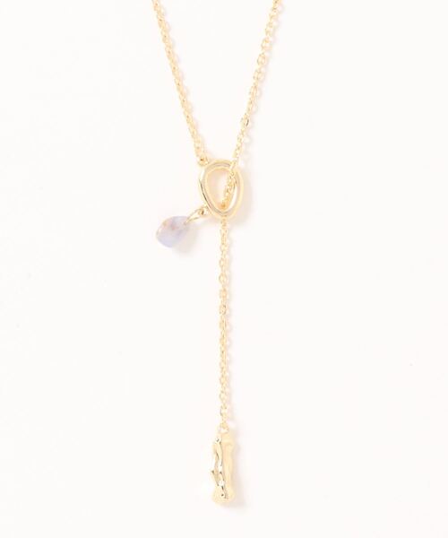 AMERICAN HOLIC（アメリカンホリック）の「タンブル天然石付ラリエットネックレス（ネックレス・レディース・ゴールド/シルバー・FREE）」の5枚目の写真