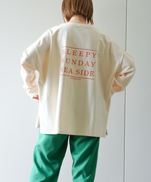 カラープリントTシャツ　／ワンポイントロゴ／バックプリントロゴ／長袖